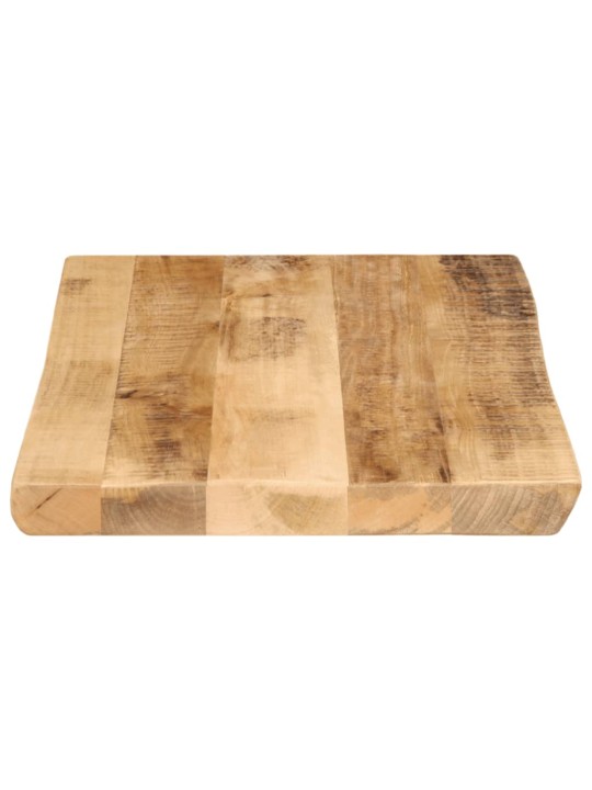 Pöytälevy elävä reuna 50x40x2,5 cm täysi karkea mangopuu
