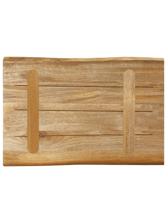 Pöytälevy elävä reuna 50x40x2,5 cm täysi karkea mangopuu