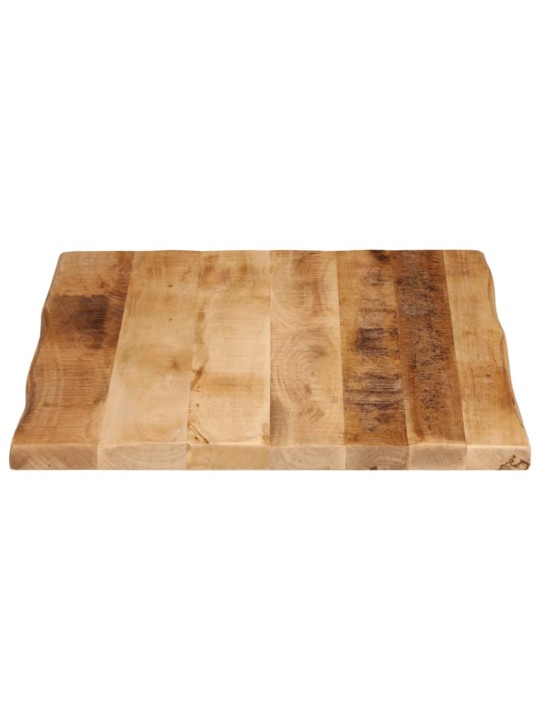 Pöytälevy elävä reuna 70x60x3,8 cm täysi karkea mangopuu