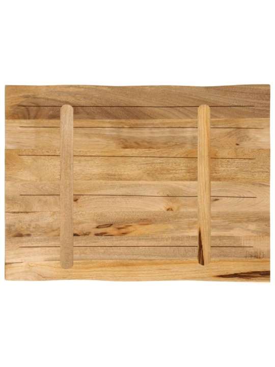 Pöytälevy elävä reuna 70x60x3,8 cm täysi karkea mangopuu