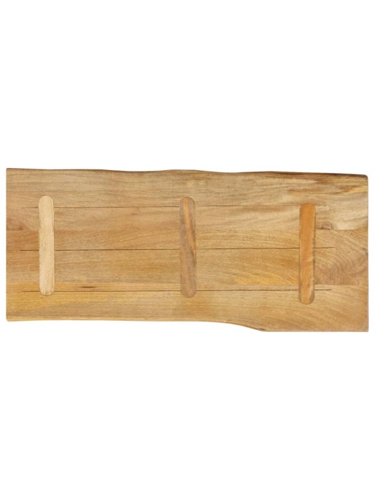 Pöytälevy 100x40x2,5 cm elävä reuna täysi mangopuu