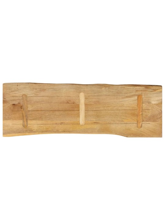 Pöytälevy 110x40x2,5 cm elävä reuna täysi mangopuu