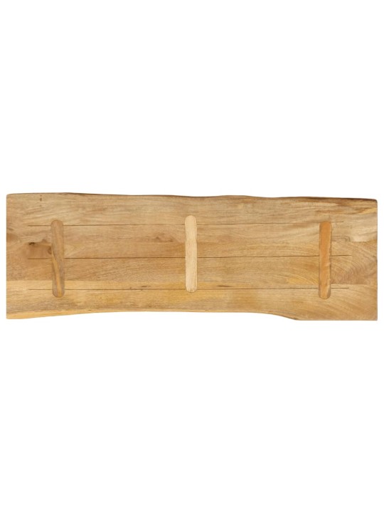 Pöytälevy 120x40x2,5 cm elävä reuna täysi mangopuu