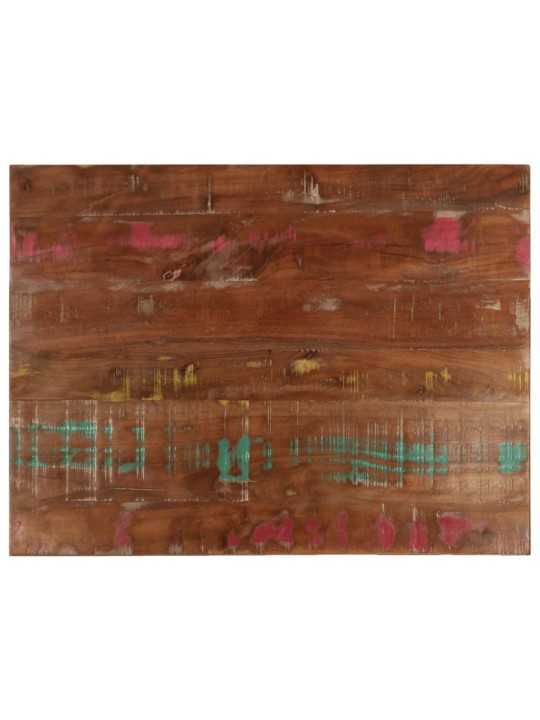 Pöytälevy 80x50x3,8 cm suorakaide kierrätetty täyspuu