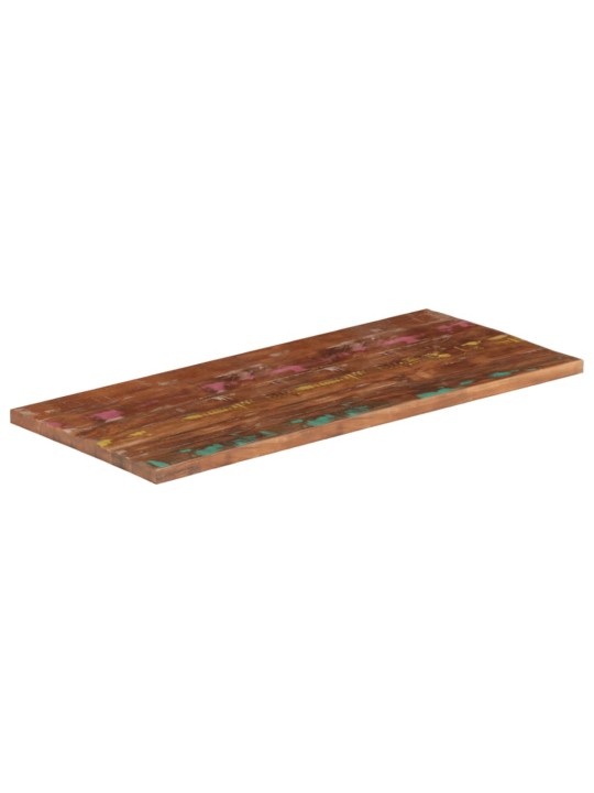 Pöytälevy 100x50x3,8 cm suorakaide kierrätetty täyspuu