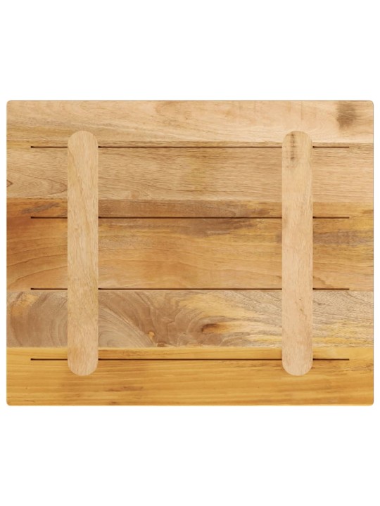 Pöytälevy 60x50x2,5 cm suorakaide karkea täysi mangopuu