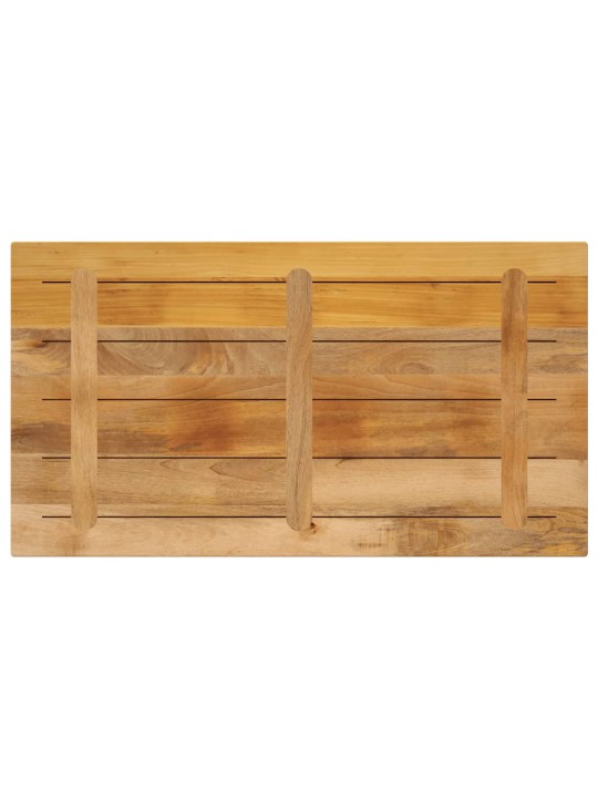 Pöytälevy 120x50x2,5 cm suorakaide karkea täysi mangopuu