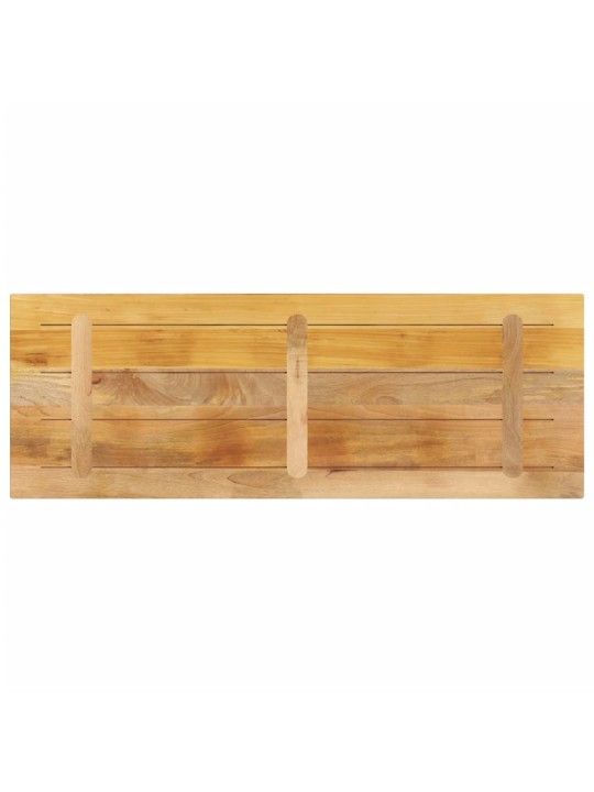 Pöytälevy 140x60x2,5 cm suorakaide karkea täysi mangopuu