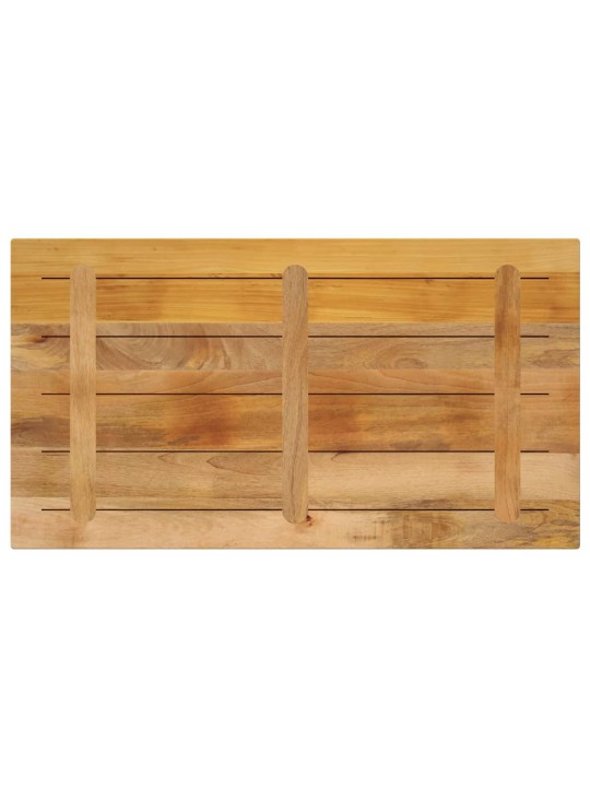 Pöytälevy 100x70x2,5 cm suorakaide karkea täysi mangopuu