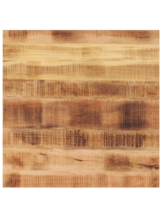 Pöytälevy 80x80x3,8cm neliönmuotoinen massiivipuu, karkea mango