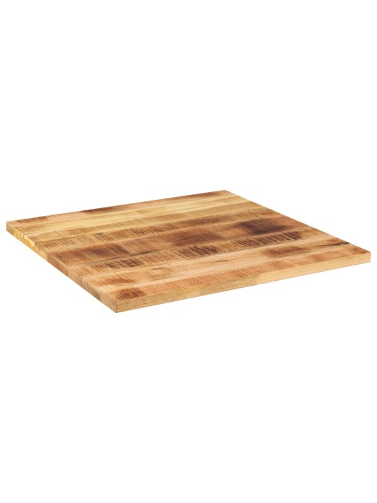 Pöytälevy 80x80x3,8cm neliönmuotoinen massiivipuu, karkea mango