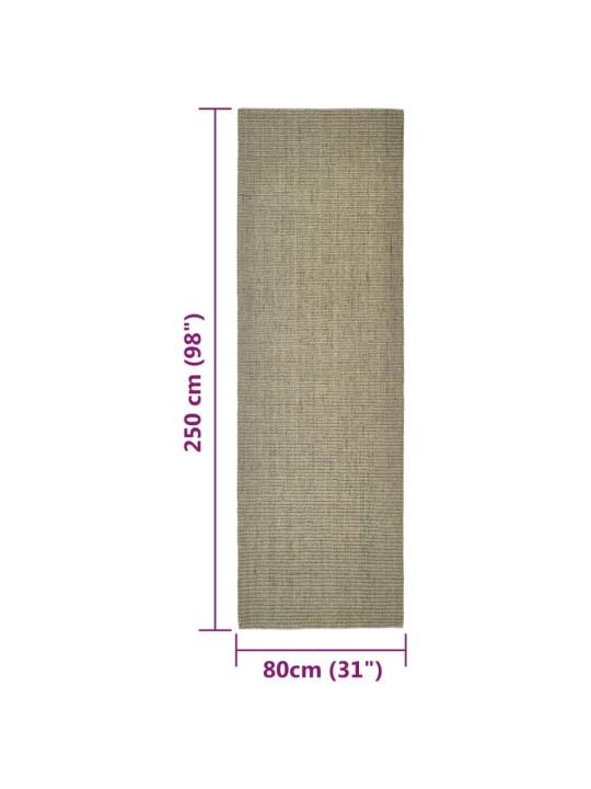 Sisalmatto raapimispuulle taupe 80x250 cm