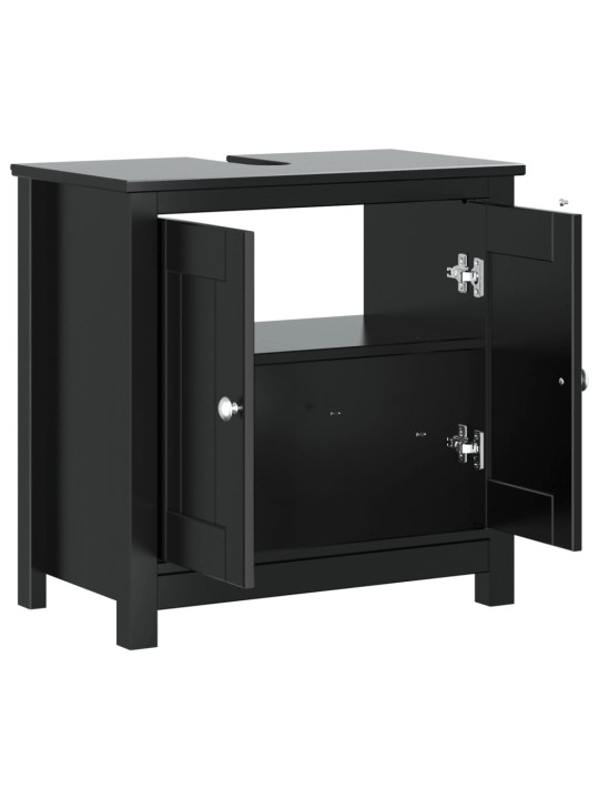 Kylpyhuoneen allaskaappi berg musta 60x34x59 cm täysi mänty