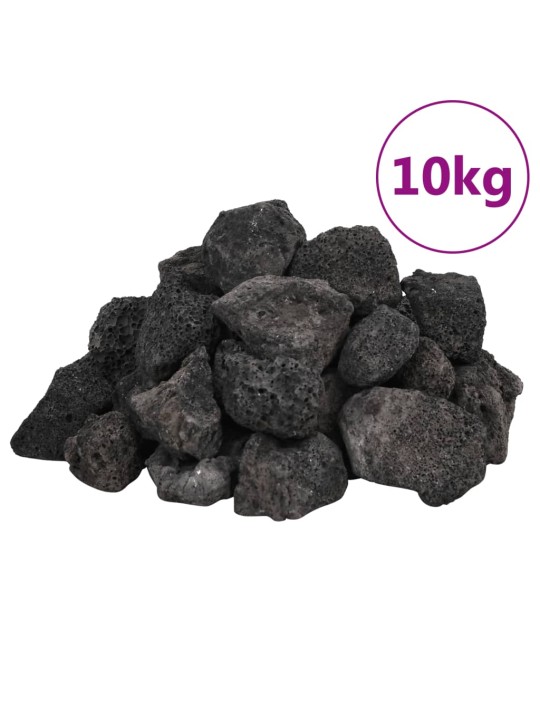 Vulkaaniset kivet 10 kg musta 3-5 cm