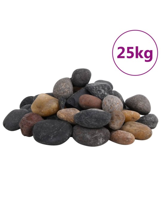 Kiillotetut kivet 25 kg monivärinen 5-8 cm