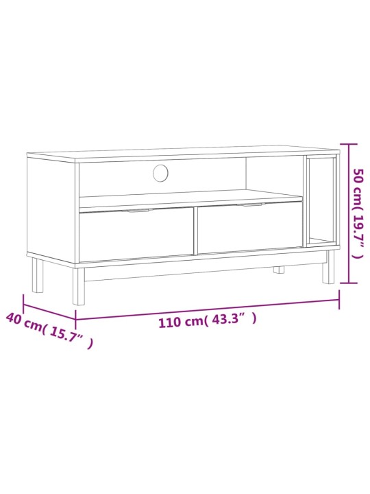 TV-taso FLAM 110x40x50 cm täysi mänty