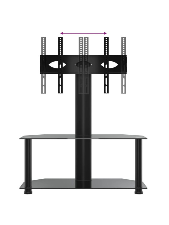 TV-taso kulmaan 2 tasoa 32-70" tv:lle musta