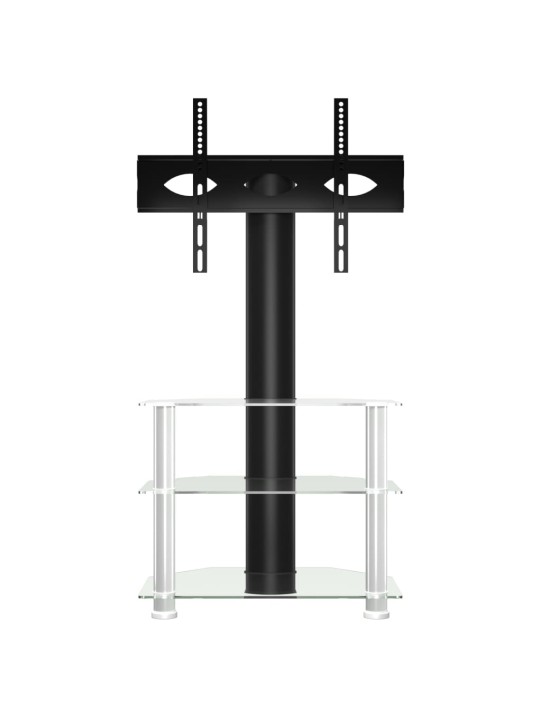 TV-taso kulmaan 3 tasoa 32-70" tv:lle musta ja hopea