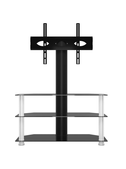 TV-taso kulmaan 3 tasoa 32-70" tv:lle musta ja hopea
