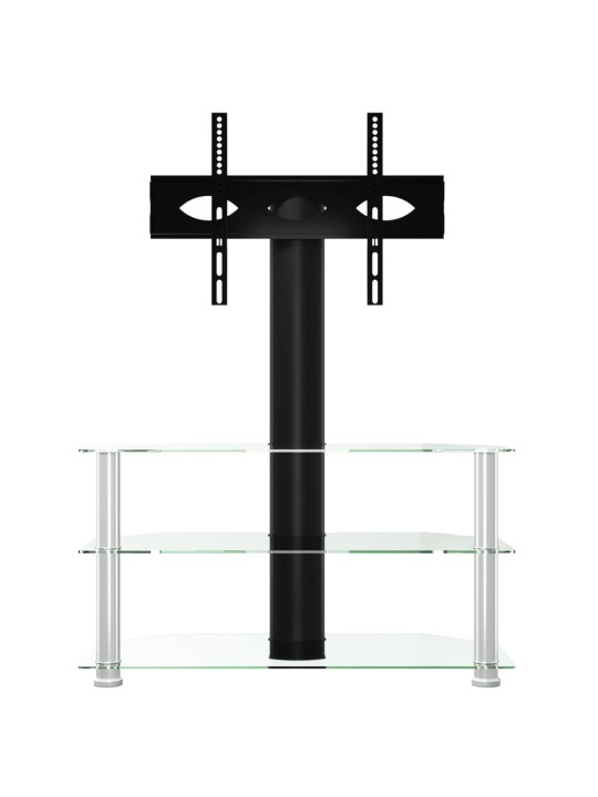 TV-taso kulmaan 3 tasoa 32-70" tv:lle musta ja hopea