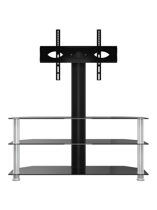 TV-taso kulmaan 3 tasoa 32-70" tv:lle musta ja hopea