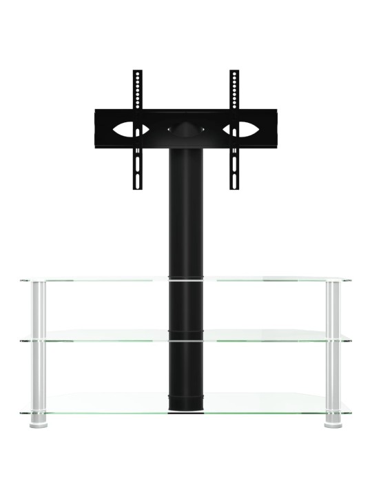 TV-taso kulmaan 3 tasoa 32-70" tv:lle musta ja hopea