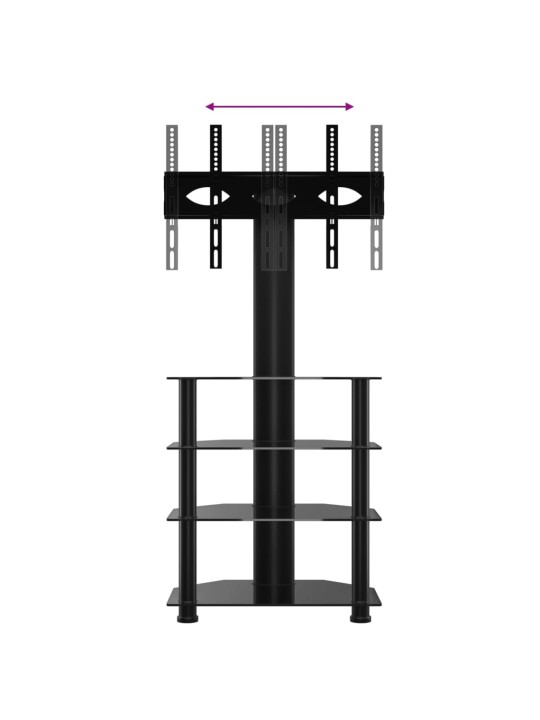 TV-taso kulmaan 4 tasoa 32-70" tv:lle musta