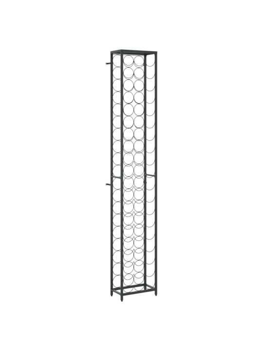 Viinipulloteline 57 pullolle musta 34x18x200 cm takorauta