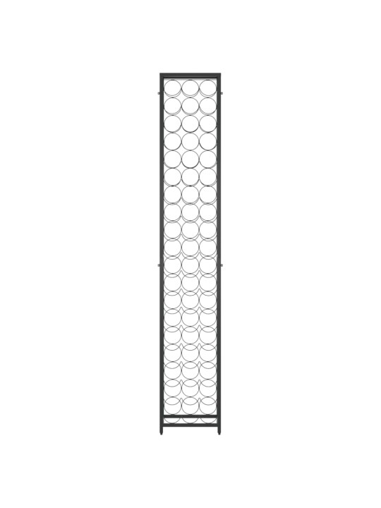 Viinipulloteline 57 pullolle musta 34x18x200 cm takorauta