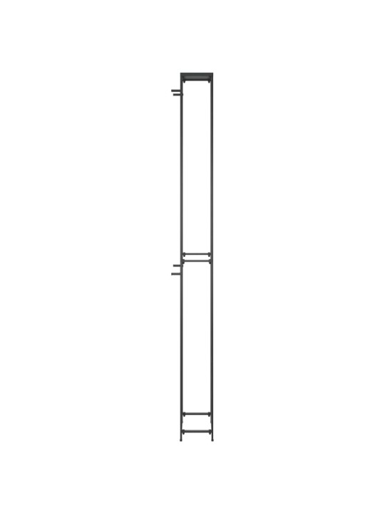 Viinipulloteline 57 pullolle musta 34x18x200 cm takorauta