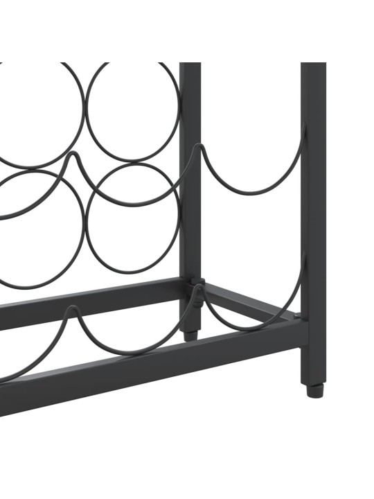 Viinipulloteline 57 pullolle musta 34x18x200 cm takorauta
