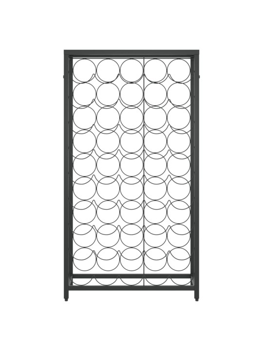 Viinipulloteline 45 pullolle musta 54x18x100 cm takorauta