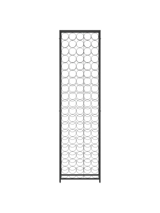 Viinipulloteline 95 pullolle musta 54x18x200 cm takorauta