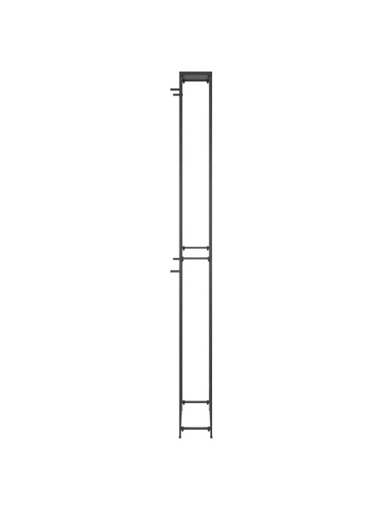 Viinipulloteline 95 pullolle musta 54x18x200 cm takorauta