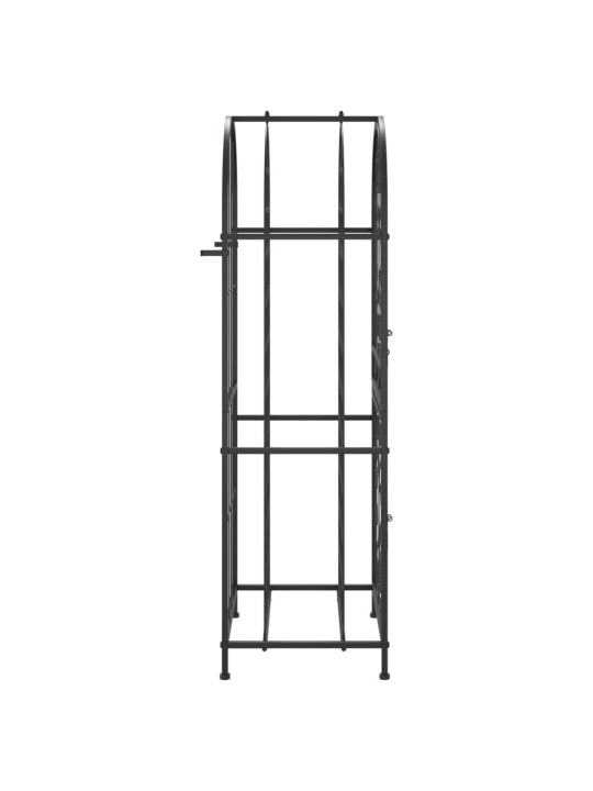 Viinipulloteline 41 pullolle musta 45x36x120 cm takorauta