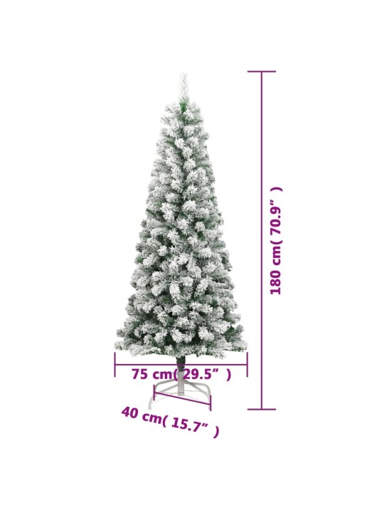 Tekojoulukuusi saranoilla ja lumihuurteella 180 cm