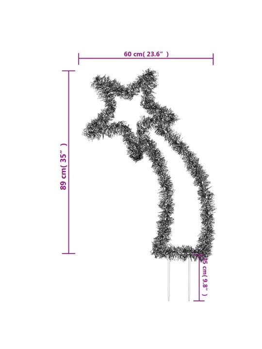 Jouluvalokoriste meteori piikeillä 115 LED-valoa 89 cm