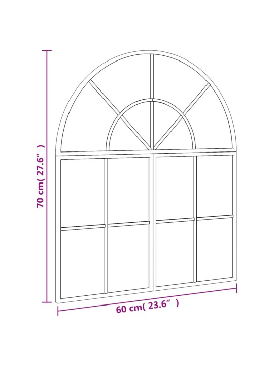 Seinäpeili musta 60x70 cm kaari rauta