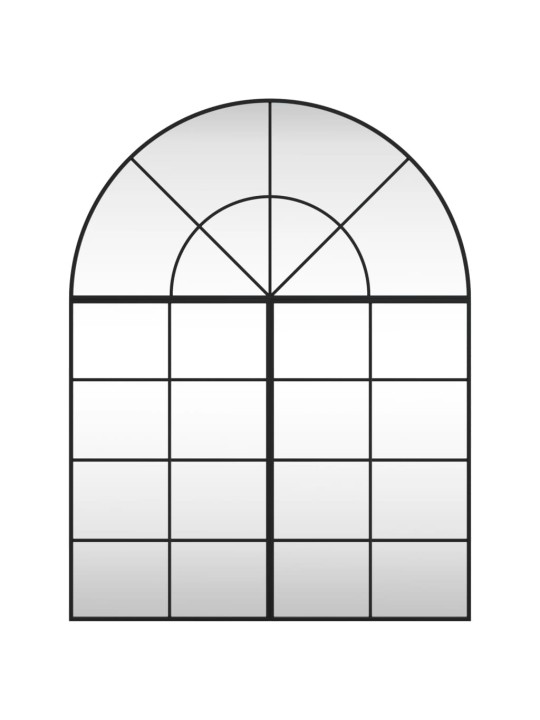 Seinäpeili musta 100x130 cm kaari rauta