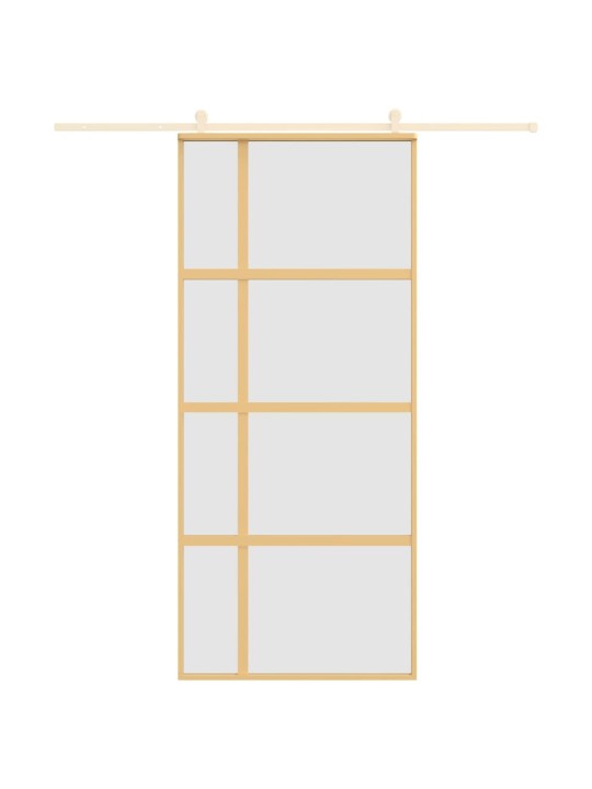 Liukuovi kulta 90x205 cm himmeä ESG-lasi ja alumiini