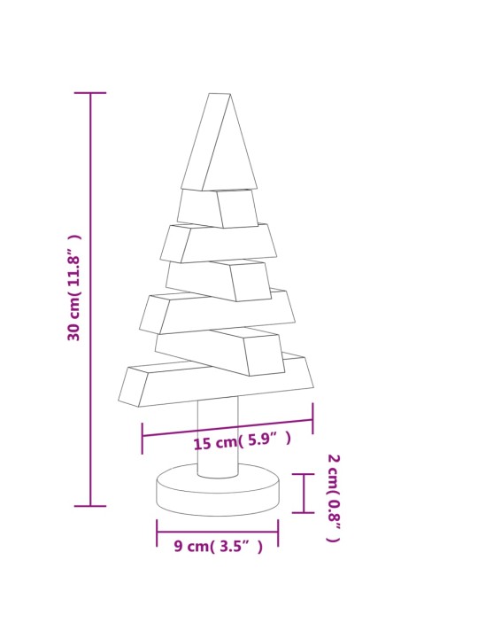 Puiset joulukuusi koristeet 2 kpl 30 cm täysi mänty