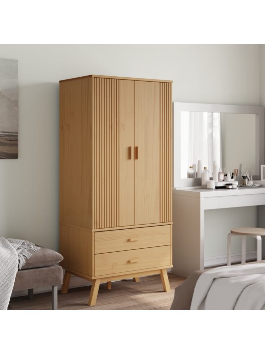 Vaatekaappi olden ruskea 76,5x53x172 cm täysi mänty