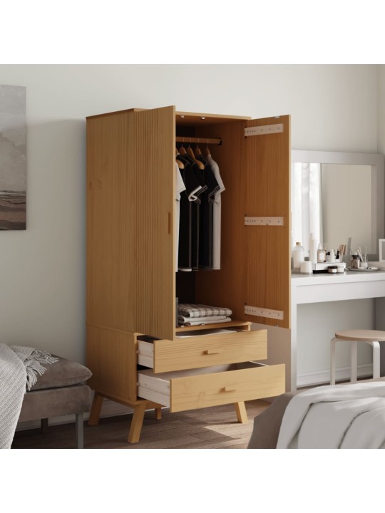 Vaatekaappi olden ruskea 76,5x53x172 cm täysi mänty