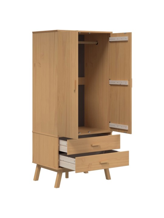 Vaatekaappi olden ruskea 76,5x53x172 cm täysi mänty