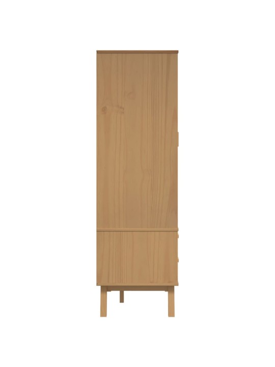 Vaatekaappi olden harmaa ja ruskea 76,5x53x172 cm täysi mänty