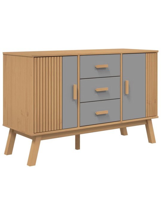Senkki olden harmaa ja ruskea 114x43x73,5 cm täysi mänty