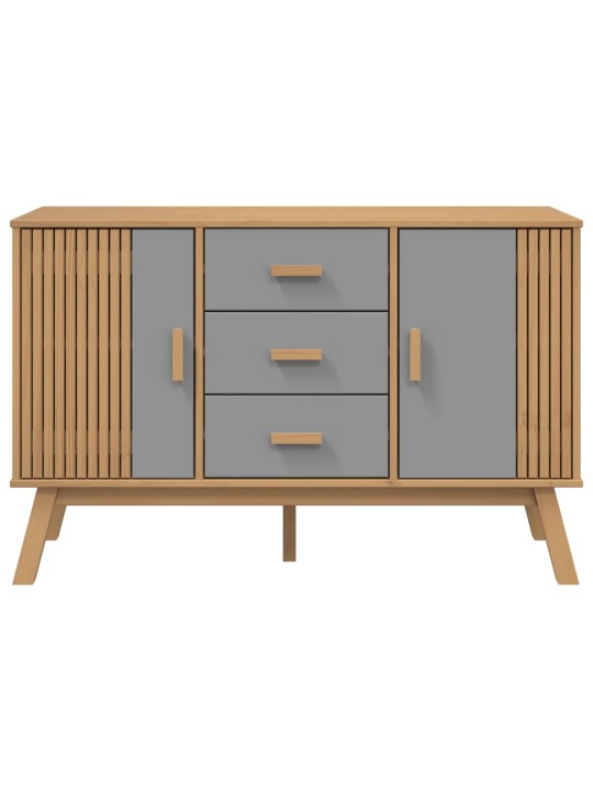 Senkki olden harmaa ja ruskea 114x43x73,5 cm täysi mänty
