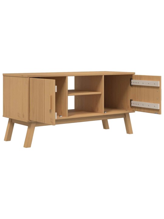 Tv-taso olden ruskea 114x43x57 cm täysi mänty