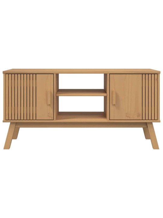 Tv-taso olden ruskea 114x43x57 cm täysi mänty