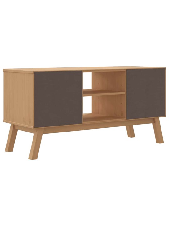 Tv-taso olden ruskea 114x43x57 cm täysi mänty